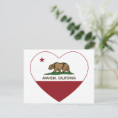 california flag anaheim hart briefkaart (Staand voorkant)