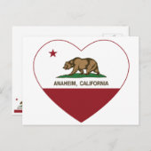 california flag anaheim hart briefkaart (Voorkant / Achterkant)