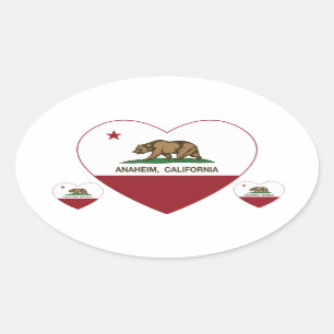 california flag anaheim hart ovale sticker