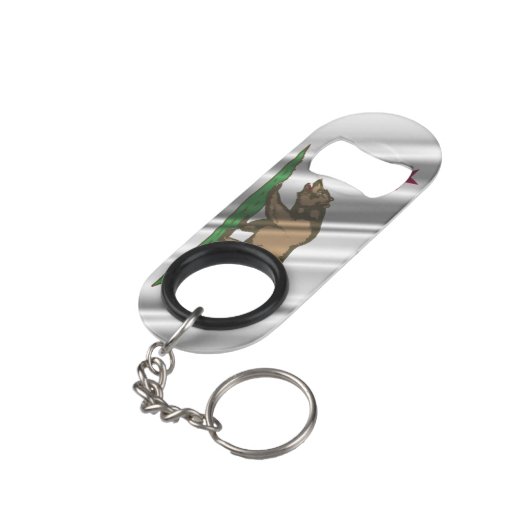 California Flag Bottle Open Sleutelhanger Mini Flessenopener (Achterkant Gekanteld)