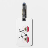 California Flag Cycling Bagagelabel (Achterkant verticaal)