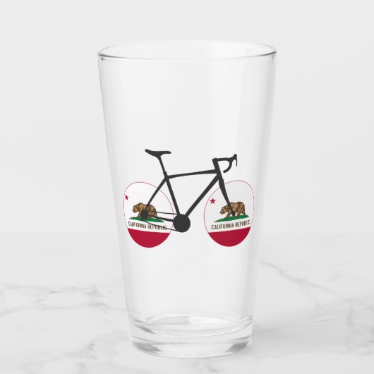 California Flag Cycling Glas (Voorkant)