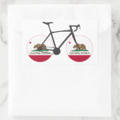 California Flag Cycling Rechthoekige Sticker (Tas)