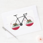 California Flag Cycling Rechthoekige Sticker (Envelop)