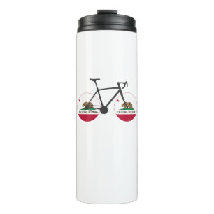California Flag Cycling Thermosbeker