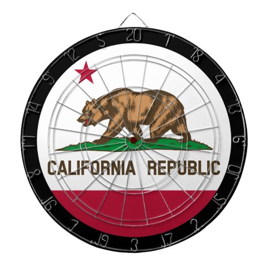 California Flag Dartboard en California/game board Dartbord (Voorkant)