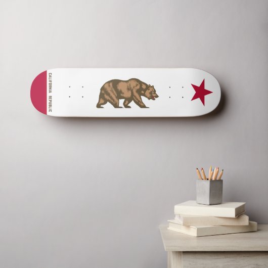 California Flag - Deconstructed Persoonlijk Skateboard (Muurkunst (Horizontaal))