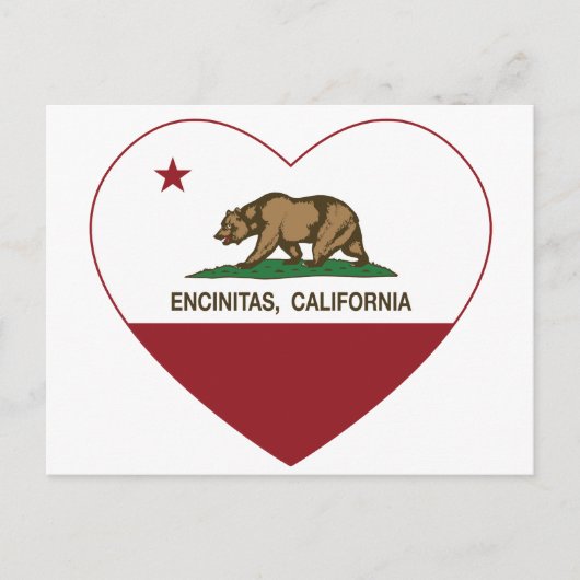 california flag encinitas briefkaart (Voorkant)