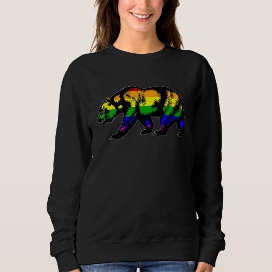 California Flag Gay Pride Beer Rainbow Cali Lgbtq Trui (Voorkant)