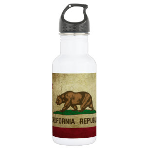 California Flag Grunge Waterfles