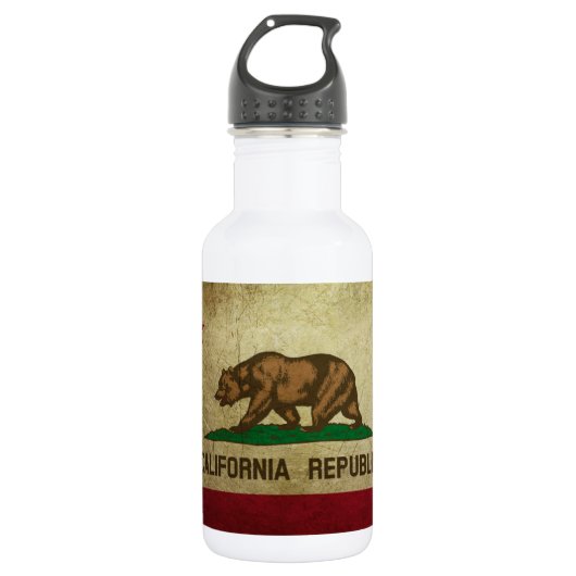 California Flag Grunge Waterfles (Voorkant)