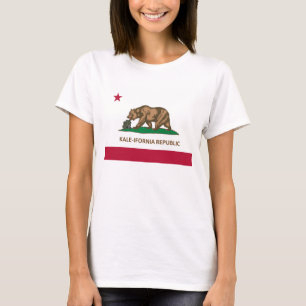 California Flag Kale Version (Kale-ifornia) T-shirt