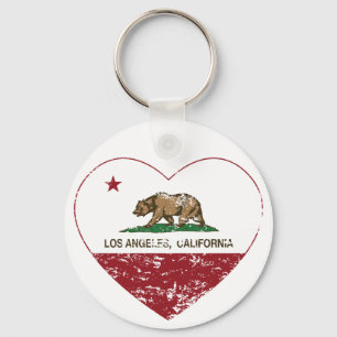 california flag los angeles hartproblemen sleutelhanger