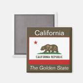 California Flag Magnet (Voorkant / Achterkant)