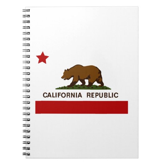California Flag Patriotic Notitieboek (Voorkant)
