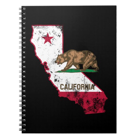 California Flag Patriotic Notitieboek (Voorkant)