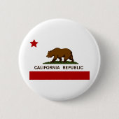 California Flag Patriotic Ronde Button 5,7 Cm (Voorkant)