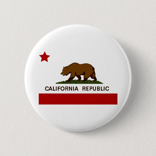 California Flag Patriotic Ronde Button 5,7 Cm (Voorkant)