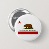California Flag Patriotic Ronde Button 5,7 Cm (Voorkant /achterkant)