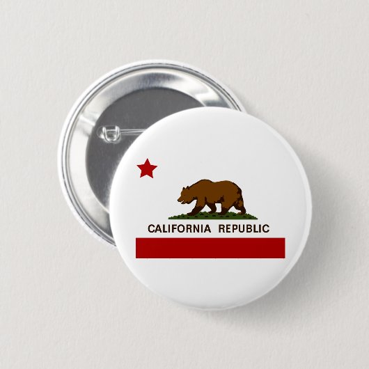 California Flag Patriotic Ronde Button 5,7 Cm (Voorkant /achterkant)