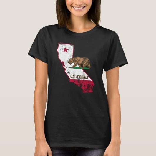 California Flag Patriotic T-shirt (Voorkant)