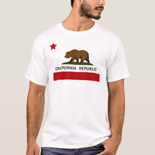 California Flag Patriotic T-shirt (Voorkant)