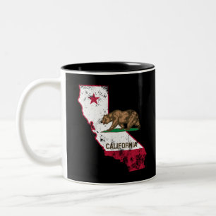 California Flag Patriotic Tweekleurige Koffiemok