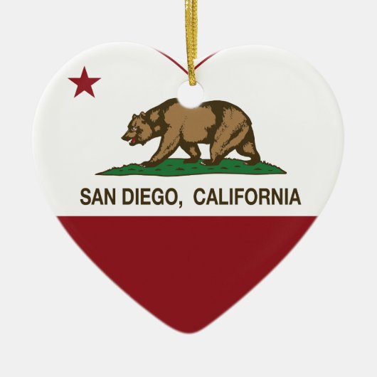 california flag san diego keramisch ornament (Voorkant)