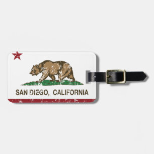 california flag san diego nood bagagelabel
