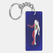 California flag scuba diver outline sleutelhanger (Voorkant Links)