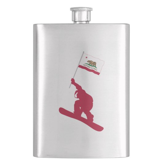 California Flag Snowboard Flacon (Voorkant)