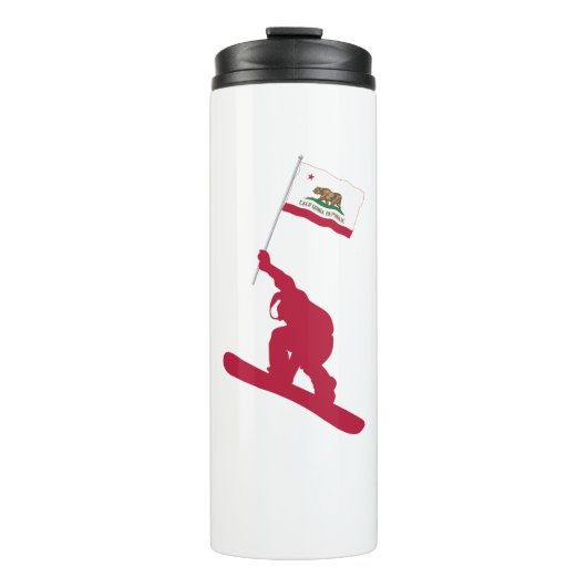 California Flag Snowboard Thermosbeker (Voorkant)