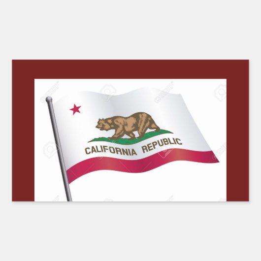 California Flag Sticker (Voorkant)