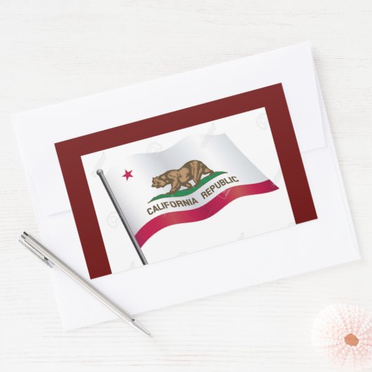 California Flag Sticker (Envelop)