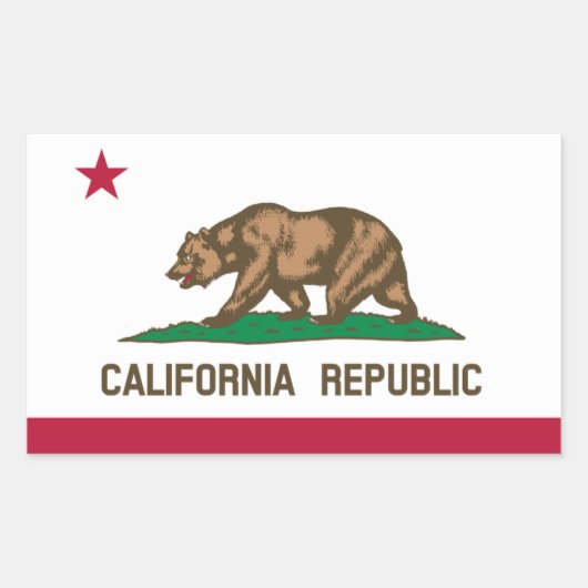 California* Flag Sticker Drapeau de Californie (Voorkant)