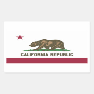 "California Flag"-stickers Rechthoekige Sticker