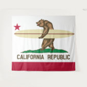 California Flag Surfing Beer Tapestry Wandkleed (Voorkant (horizontaal))
