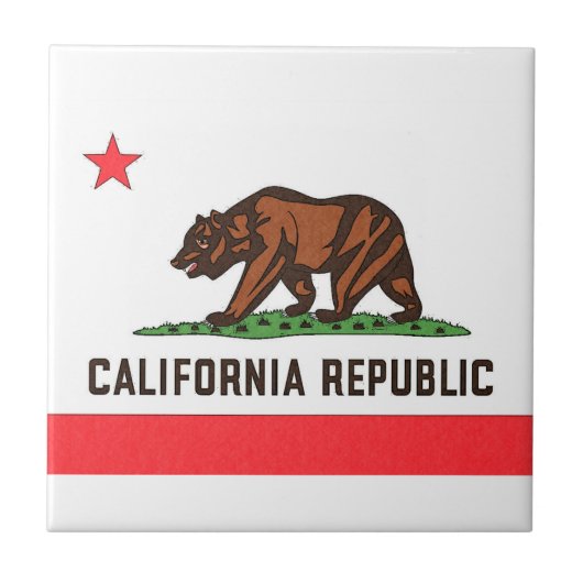CALIFORNIA FLAG Tile Tegeltje (Voorkant)