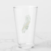 California Floral Doodles Glass Tumbler (Achterkant)