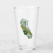 California Floral Doodles Glass Tumbler (Voorkant)