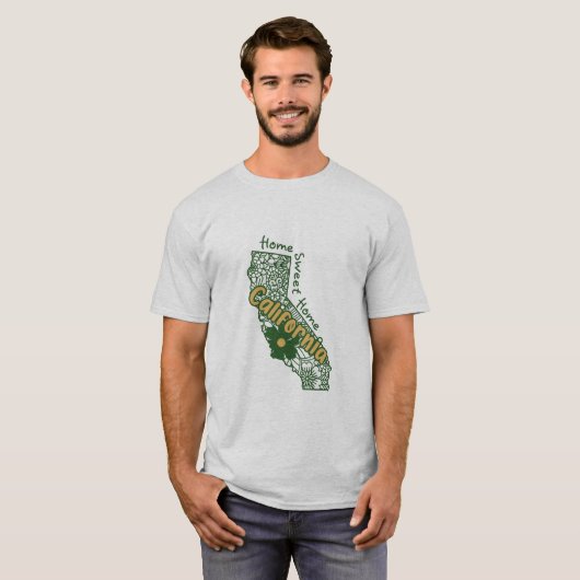 California Floral Doodles T-shirt (Voorkant volledig)