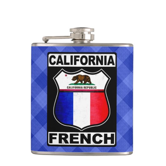 California French American Hipflask Heupfles (Voorkant)
