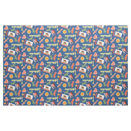 California Fun Pattern Stof (Fat Quarter)