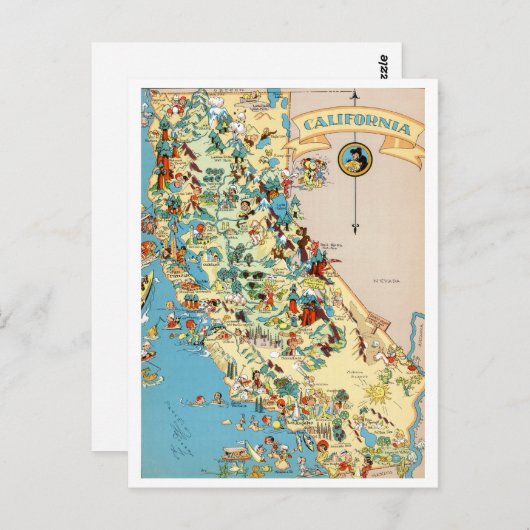 California Funny  kaart (Voorkant / Achterkant)