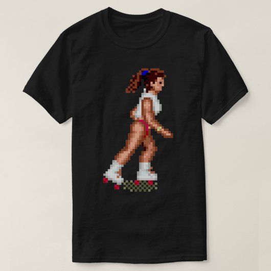California Games Roller Schaats Pixel Art T-shirt (Design voorkant)