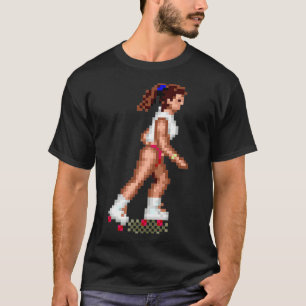 California Games Roller Schaats Pixel Art T-shirt