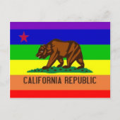 California Gay Pride Flag Briefkaart (Voorkant)