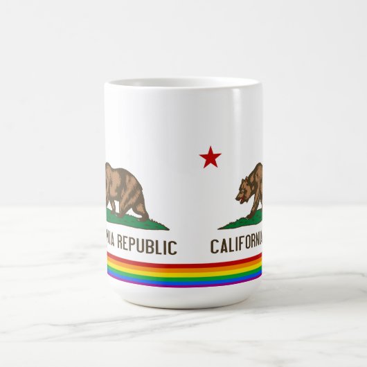 California Gay Pride Flag Koffiemok (Center)