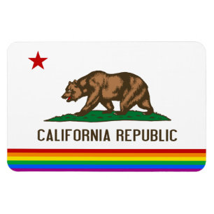 California Gay Pride Flag Magneet
