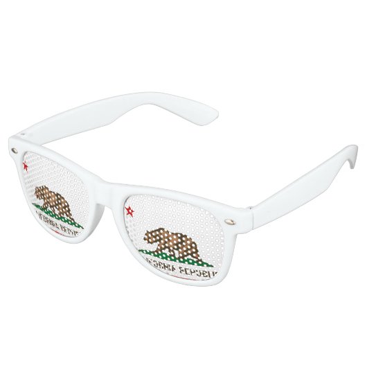 California Gay Pride Flag Retro Zonnebril (Gekanteld)